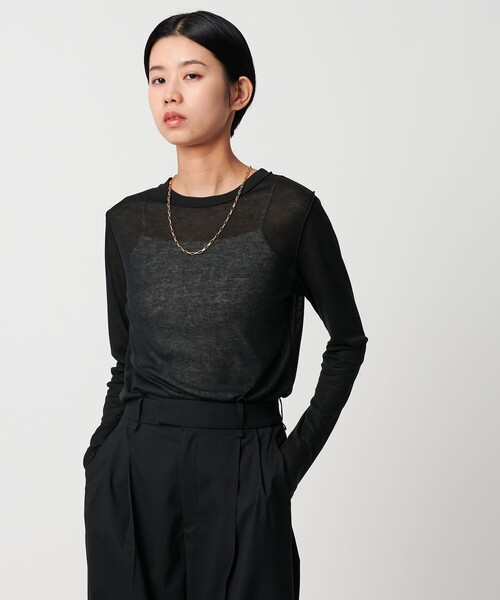 CITEN(シテン)の「<CITEN>エッセンシャルシアトップ(Tシャツ/カットソー・レディース・ホワイト/ブラック/ダークブラウン/レッド・FREE)」の9枚目の写真