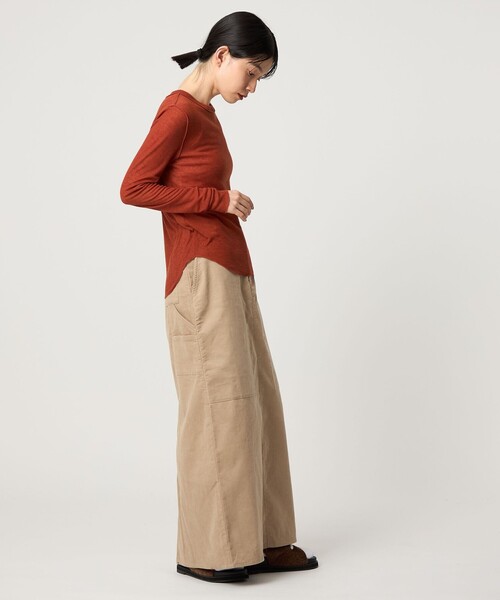 CITEN(シテン)の「<CITEN>エッセンシャルシアトップ(Tシャツ/カットソー・レディース・ホワイト/ブラック/ダークブラウン/レッド・FREE)」の12枚目の写真