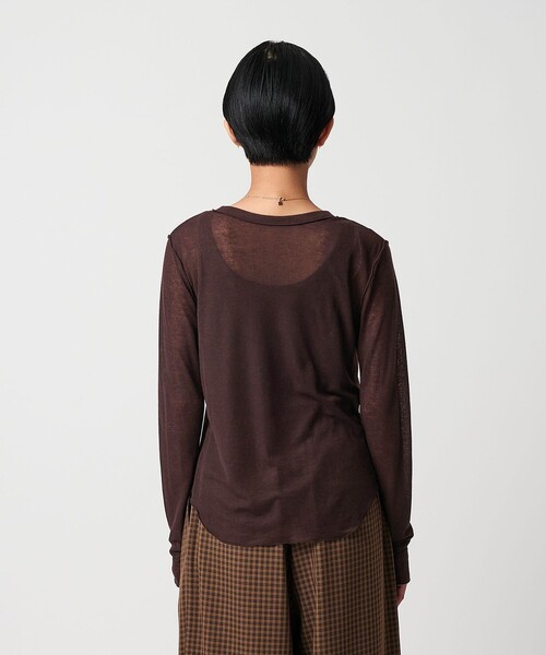 CITEN(シテン)の「<CITEN>エッセンシャルシアトップ(Tシャツ/カットソー・レディース・ホワイト/ブラック/ダークブラウン/レッド・FREE)」の15枚目の写真