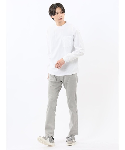 m.f.editorial（エムエフエディトリアル）の「【ストレッチ 高通気 撥水】KAITEKI+ マジ軽ウォーム クルーネック長袖Tシャツ（Tシャツ/カットソー・メンズ・グレー系その他2/ネイビー/ホワイト/ブラック・LARGE/MEDIUM）」の13枚目の写真