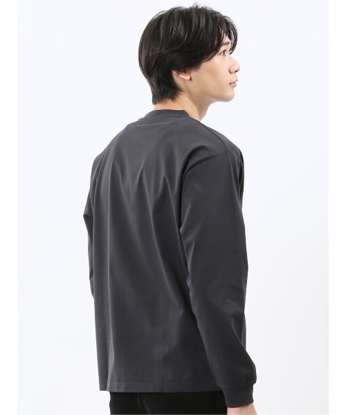 m.f.editorial（エムエフエディトリアル）の「【ストレッチ 高通気 撥水】KAITEKI+ マジ軽ウォーム クルーネック長袖Tシャツ（Tシャツ/カットソー・メンズ・グレー系その他2/ネイビー/ホワイト/ブラック・LARGE/MEDIUM）」の10枚目の写真