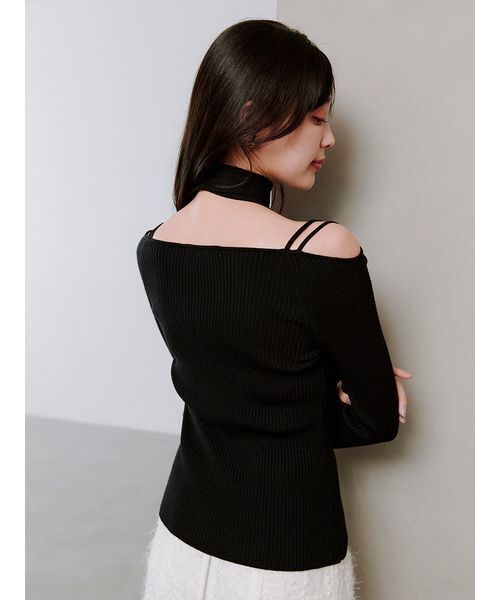 SNIDEL（スナイデル）の「タイ付きニットプルオーバー（ニット/セーター・レディース・アイボリー/ブラック/ライトブルー/ブラウン・F）」の13枚目の写真