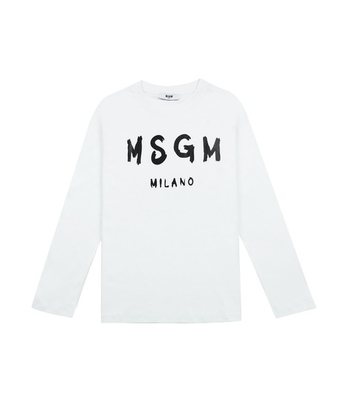 【Basci Color】MSGM KIDS ブラッシュロゴ ロングスリーブTシャツ