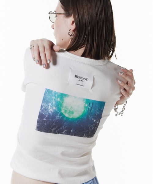 JOSE MOON(ジョゼムーン)の「【EVA×JOSE】THE ENDING T-SHIRT/エンディングTシャツ(Tシャツ/カットソー・レディース・ホワイト/チャコールグレー・FREE)」の5枚目の写真