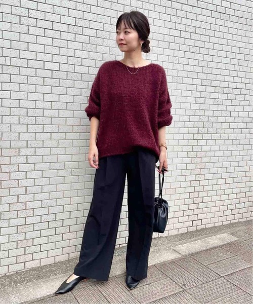 SLOBE IENA（スローブイエナ）の「《WEBのみ4サイズ展開》TRワイドトラウザー（スラックス・レディース・ブラック/グレー・34/36/38/40）」の18枚目の写真