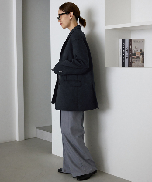 SLOBE IENA（スローブイエナ）の「《WEBのみ4サイズ展開》TRワイドトラウザー（スラックス・レディース・ブラック/グレー・34/36/38/40）」の7枚目の写真