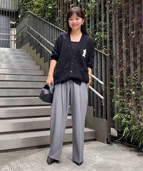 SLOBE IENA（スローブイエナ）の「《WEBのみ4サイズ展開》TRワイドトラウザー（スラックス・レディース・ブラック/グレー・34/36/38/40）」の16枚目の写真