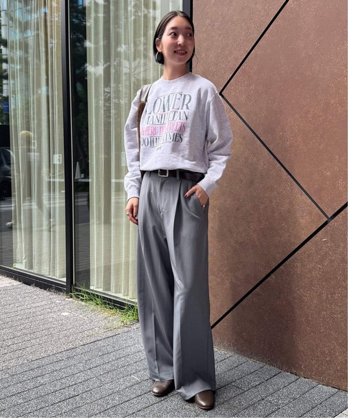 SLOBE IENA（スローブイエナ）の「《WEBのみ4サイズ展開》TRワイドトラウザー（スラックス・レディース・ブラック/グレー・34/36/38/40）」の17枚目の写真