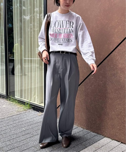 SLOBE IENA（スローブイエナ）の「《WEBのみ4サイズ展開》TRワイドトラウザー（スラックス・レディース・ブラック/グレー・34/36/38/40）」の18枚目の写真