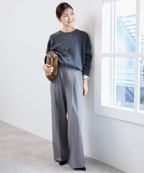SLOBE IENA（スローブイエナ）の「《WEBのみ4サイズ展開》TRワイドトラウザー（スラックス・レディース・ブラック/グレー・34/36/38/40）」の20枚目の写真