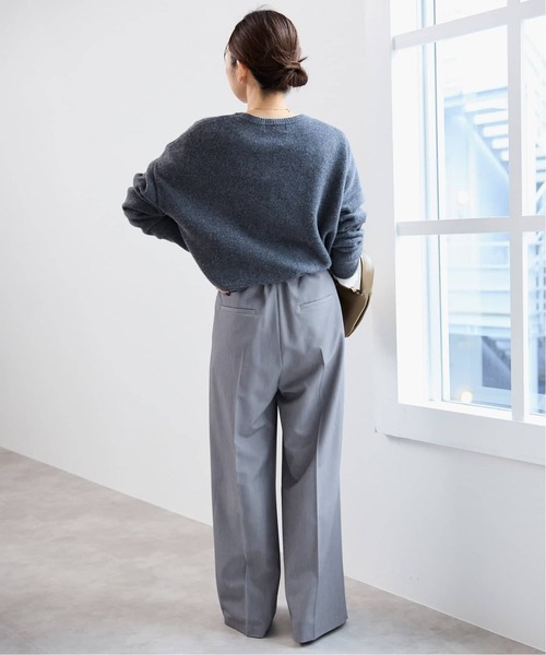 SLOBE IENA（スローブイエナ）の「《WEBのみ4サイズ展開》TRワイドトラウザー（スラックス・レディース・ブラック/グレー・34/36/38/40）」の22枚目の写真