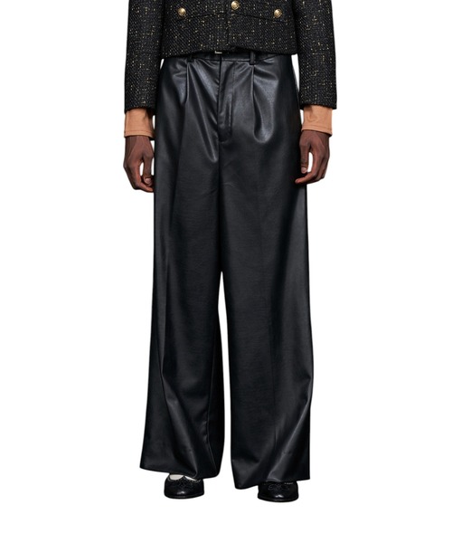 GalaabenD(ガラアーベント)の「Daddy Wide Slacks ECO(スラックス・メンズ・ブラック・46/44)」の2枚目の写真