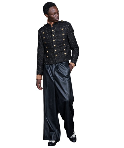 GalaabenD(ガラアーベント)の「Daddy Wide Slacks ECO(スラックス・メンズ・ブラック・46/44)」の6枚目の写真