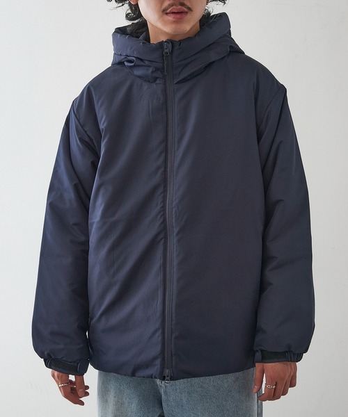 United Athle(ユナイテッドアスレ)の「【United Athle】インサレーテッド フルジップ パーカ パフジャケット ダブルジップ 7463(ダウンジャケット/コート・メンズ・ネイビー/ブラック・M/L/XL)」の19枚目の写真