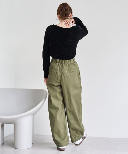 coen（コーエン）の「シアーベロアロンT（Tシャツ/カットソー・レディース・ターコイズブルー/オフホワイト/ブラック/ダークブラウン・M/L）」の14枚目の写真