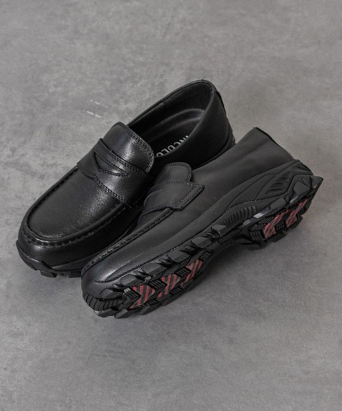 VINCULUM(ウィンクルム)の「【VINCULUM】<防滑・本革>スニーカーローファー(755119)(スニーカー・レディース・ブラック系その他/ブラック/アイボリー・39/38/36/37)」の7枚目の写真