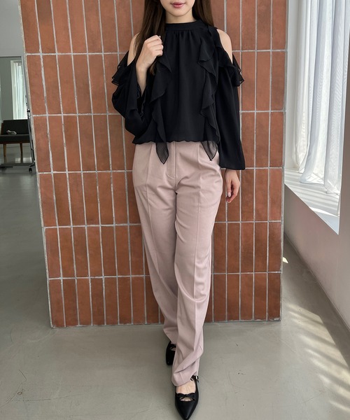 MISCH MASCH(ミッシュマッシュ)の「一部店舗限定 バックリボンフリルブラウス(シャツ/ブラウス・レディース・ブラウン/ピンク/ブラック・フリ-)」の9枚目の写真