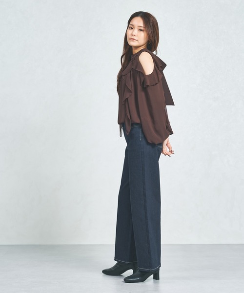 MISCH MASCH(ミッシュマッシュ)の「一部店舗限定 バックリボンフリルブラウス(シャツ/ブラウス・レディース・ブラウン/ピンク/ブラック・フリ-)」の13枚目の写真