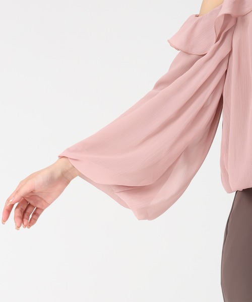 MISCH MASCH(ミッシュマッシュ)の「一部店舗限定 バックリボンフリルブラウス(シャツ/ブラウス・レディース・ブラウン/ピンク/ブラック・フリ-)」の14枚目の写真
