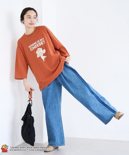 Tom&Jerry(トムアンドジェリー)の「【TOM and JERRY (トムとジェリー)/ 別注】 プリントフットボールTシャツ(Tシャツ/カットソー・レディース・ナチュラル/オレンジ系その他/ライトグレー/ダークグレー・M/L)」の20枚目の写真