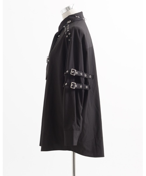 REFLEM(レフレム)の「『REFLEM/レフレム』ステッチ入りネクタイ付きシャツ(シャツ/ブラウス・レディース・ホワイト/ブラック・FREE)」の11枚目の写真