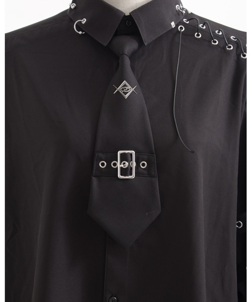 REFLEM/レフレム』ステッチ入りネクタイ付きシャツ（シャツ/ブラウス