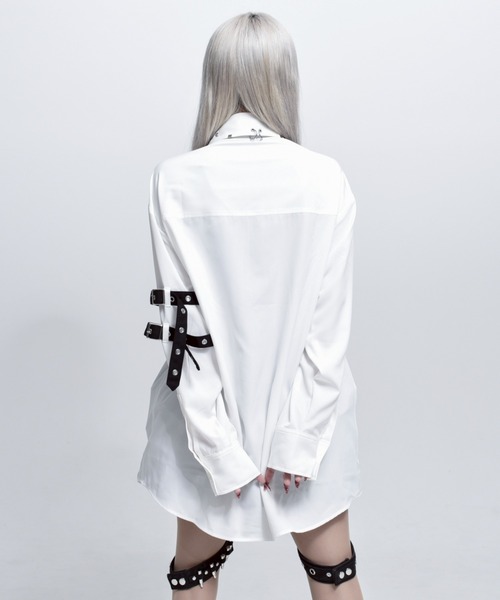 REFLEM/レフレム』ステッチ入りネクタイ付きシャツ（シャツ/ブラウス