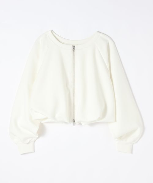 JEANASIS(ジーナシス)の「マルチWAYダンボールバルーンZIPプルオーバー/599658(スウェット・レディース・ブラック/オフホワイト/杢グレー/ピンク系その他・FREE)」の2枚目の写真