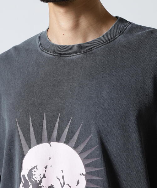 DANKE SCHON(ダンケシェーン)の「【WEB&DEPOT限定】DankeSchon/ダンケシェーン/PIGMENT L/S TEE SKULL(Tシャツ/カットソー・メンズ・ベージュ/ブラック・M/L)」の6枚目の写真