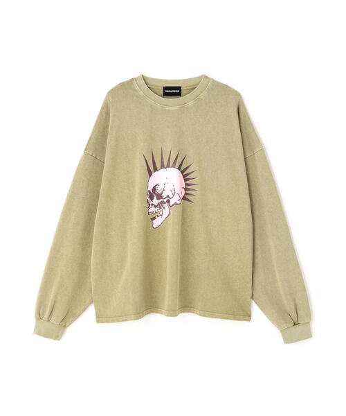 DANKE SCHON(ダンケシェーン)の「【WEB&DEPOT限定】DankeSchon/ダンケシェーン/PIGMENT L/S TEE SKULL(Tシャツ/カットソー・メンズ・ベージュ/ブラック・M/L)」の14枚目の写真