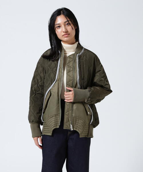 UN3D.　アンスリード シアーライダースジャケットカーキ　美品即購入可 UN3D. アンスリード シアーライダースジャケットカーキ 美品即購入可