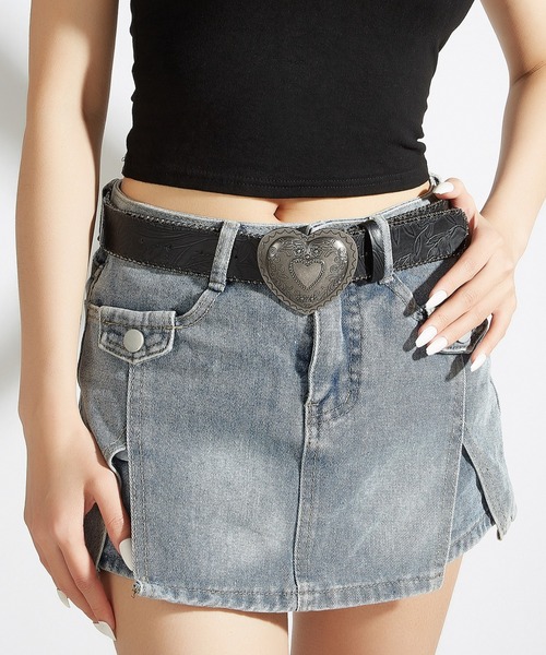 lilful（リルフル）の「ハートデザイン スタッズラインベルト（ベルト・レディース・ブラウン/ブラック・F）」の9枚目の写真