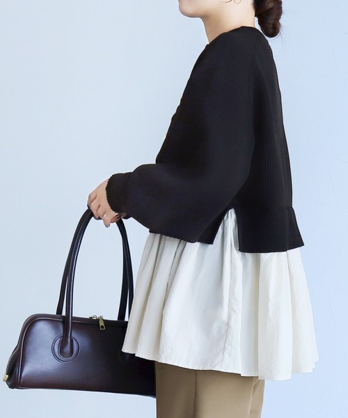 reca（レカ）の「ドッキングニットカーディガン（カーディガン/ボレロ・レディース・ブルー/ダークオレンジ/ブラック・FREE）」の13枚目の写真