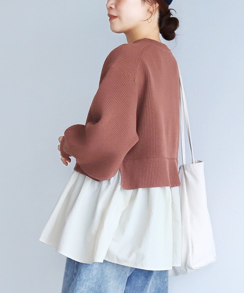 reca（レカ）の「ドッキングニットカーディガン（カーディガン/ボレロ・レディース・ブルー/ダークオレンジ/ブラック・FREE）」の18枚目の写真