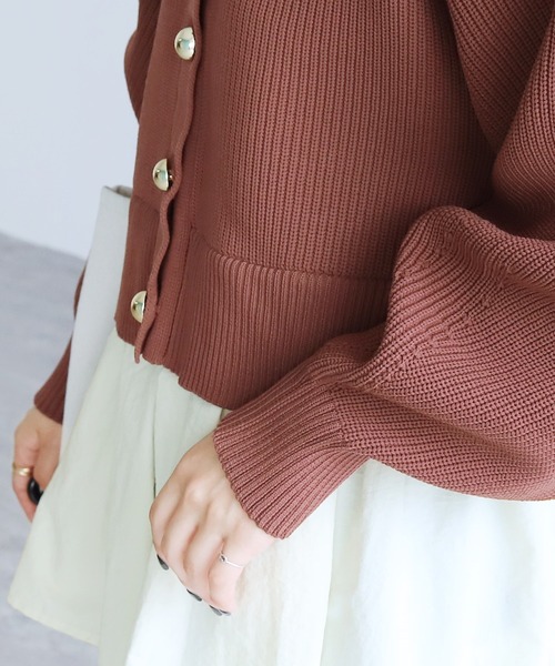 reca（レカ）の「ドッキングニットカーディガン（カーディガン/ボレロ・レディース・ブルー/ダークオレンジ/ブラック・FREE）」の21枚目の写真