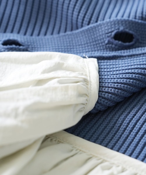 reca（レカ）の「ドッキングニットカーディガン（カーディガン/ボレロ・レディース・ブルー/ダークオレンジ/ブラック・FREE）」の16枚目の写真