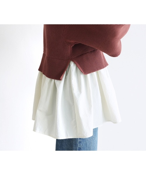 reca（レカ）の「ドッキングニットカーディガン（カーディガン/ボレロ・レディース・ブルー/ダークオレンジ/ブラック・FREE）」の6枚目の写真