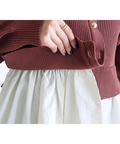 reca（レカ）の「ドッキングニットカーディガン（カーディガン/ボレロ・レディース・ブルー/ダークオレンジ/ブラック・FREE）」の14枚目の写真