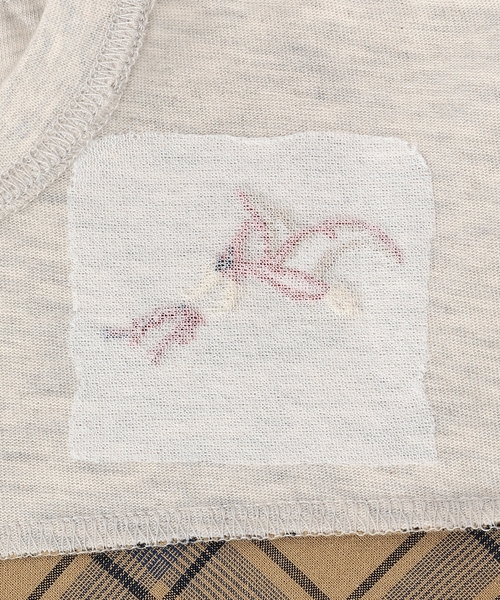 kladskap（クレードスコープ）の「恐竜と街チェック切替長袖Tシャツ（Tシャツ/カットソー・キッズ・カーキ/ホワイト系その他・90cm/110cm/120cm/100cm/130cm）」の6枚目の写真