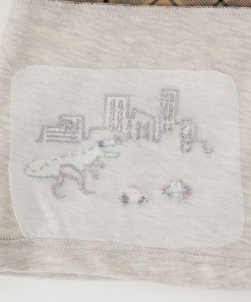 kladskap（クレードスコープ）の「恐竜と街チェック切替長袖Tシャツ（Tシャツ/カットソー・キッズ・カーキ/ホワイト系その他・90cm/110cm/120cm/100cm/130cm）」の9枚目の写真