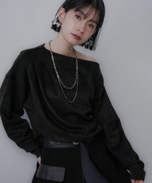 HARE | スウェードドレープトップス(HARE)(Tシャツ/カットソー)