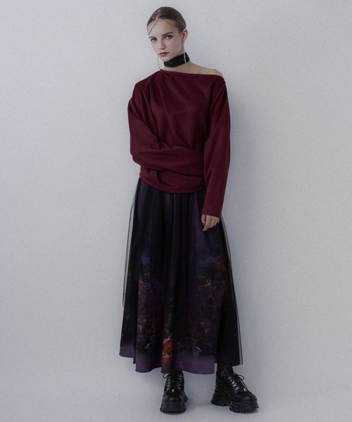 HARE（ハレ）の「スウェードドレープトップス(HARE)（Tシャツ/カットソー・レディース・ブラック/ピンク/ボルドー・FREE）」の13枚目の写真