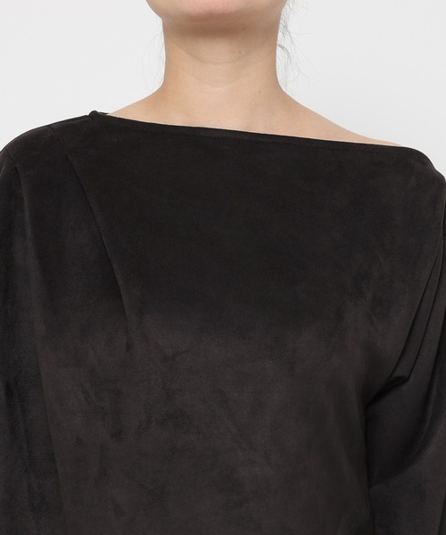 HARE（ハレ）の「スウェードドレープトップス(HARE)（Tシャツ/カットソー・レディース・ブラック/ピンク/ボルドー・FREE）」の22枚目の写真