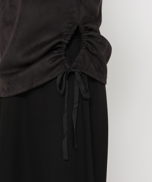 HARE（ハレ）の「スウェードドレープトップス(HARE)（Tシャツ/カットソー・レディース・ブラック/ピンク/ボルドー・FREE）」の20枚目の写真