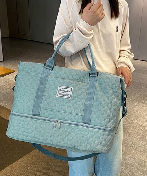 Doux Belle(ドゥーベル)の「大容量キルティングトートバッグ(トートバッグ・レディース・ピンク/ブルー系その他/ブラック/ピンク系その他/オフホワイト・FREE)」の16枚目の写真
