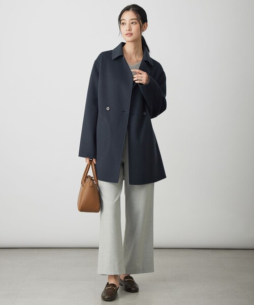J.PRESS Ladies（J.プレス レディス）の「CASHBIT NEO Vネック ニット（ニット/セーター・レディース・ライトグレー系/ブルー系/イエロー系/ピンク系/ブラウン系・SMALL）」の20枚目の写真