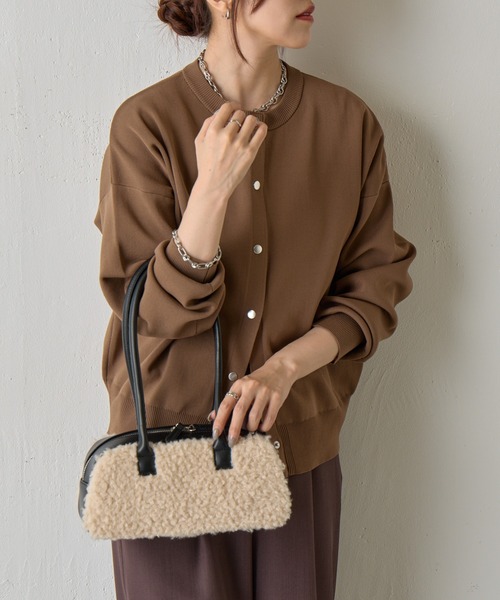 COLONY 2139(コロニートゥーワンスリーナイン)の「ボアボストンバッグ(ボストンバッグ・レディース・アイボリー/グレー/キャメル・FREE)」の7枚目の写真