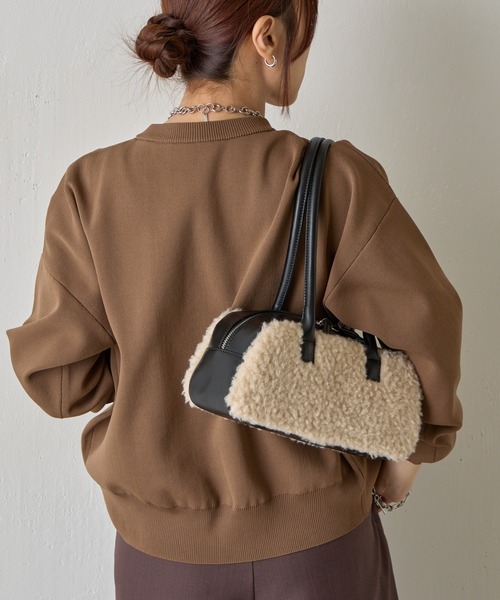 COLONY 2139(コロニートゥーワンスリーナイン)の「ボアボストンバッグ(ボストンバッグ・レディース・アイボリー/グレー/キャメル・FREE)」の9枚目の写真