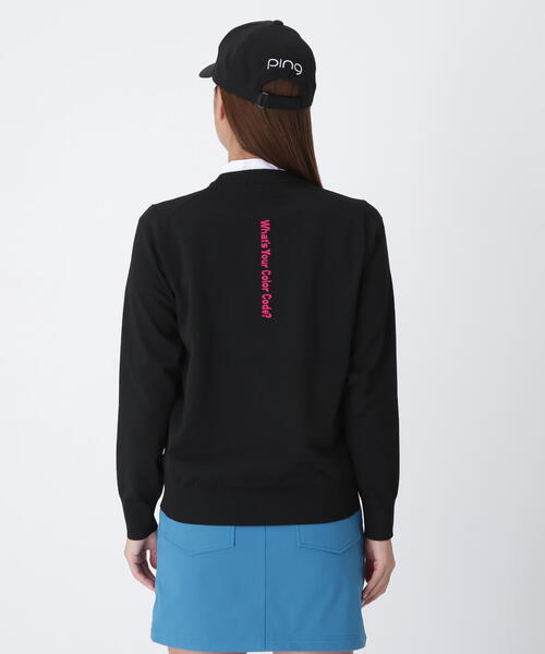 セール】【PING APPAREL】10カラークルーネックニットプルオーバー