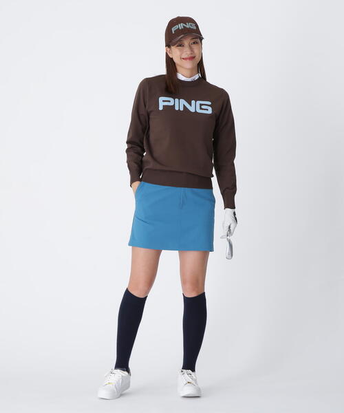セール】【PING APPAREL】10カラークルーネックニットプルオーバー
